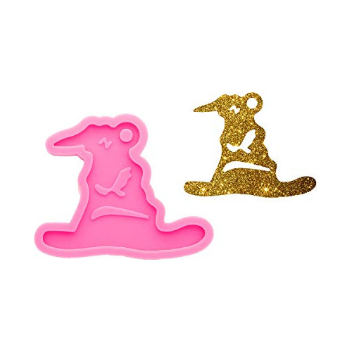 Super Glossy Magic Witch Hat Shape Keychain Silicone Mold Fo