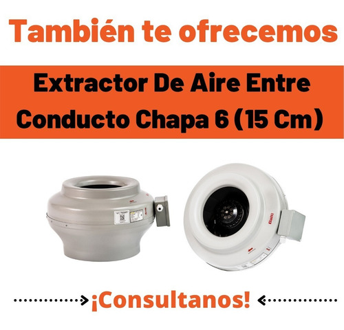 Imagen 9 de 10 de Extractor De Aire Entre Conducto Chapa 10 (25 Cm) Gatti Vent