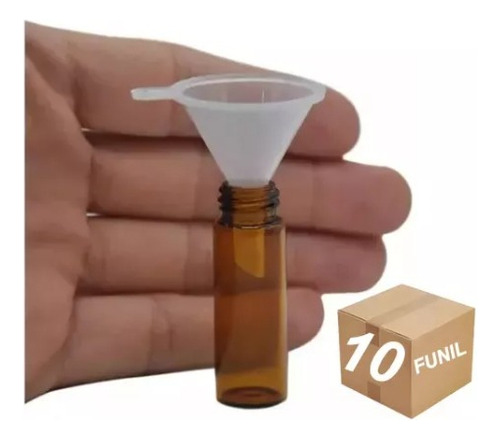 10 Unid. Mini Funil Descartável P/ Perfume - Aromaterapia Cor Água