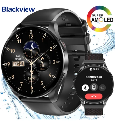 Reloj Inteligente Para Hombre Bluetooth, Amoled, Impermeable Colo...