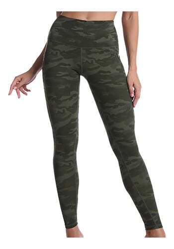 Bolsillo De Cintura Alta Con Estampado De Camuflaje Casual W