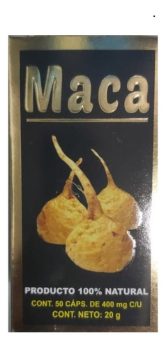 Maca 50 Capsulas 20 G Impotencia Sexual Fertilidad 400 G C/u Sabor Sin sabor