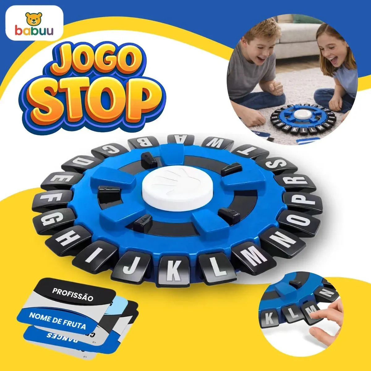 Jogo De Palavras Stop Adedonha Caça Palavras Carta Tabuleiro Educativo Infantil Interativo Familia Adultos E Crianças Babuu Brinquedos Educativos