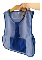 Comprar Poncho Pechera Azul Cuadrille Con Corbata Escolar Uniforme