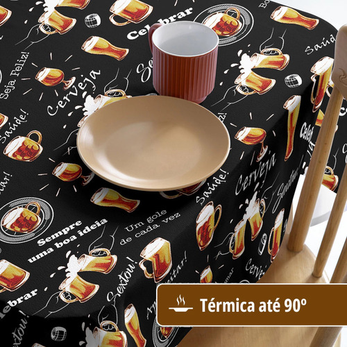Toalha Mesa Plástica Térmica Saidera 4 Lugares 1,40