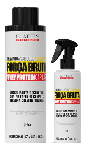 Glatten Força Bruta Shampoo E Leave-in
