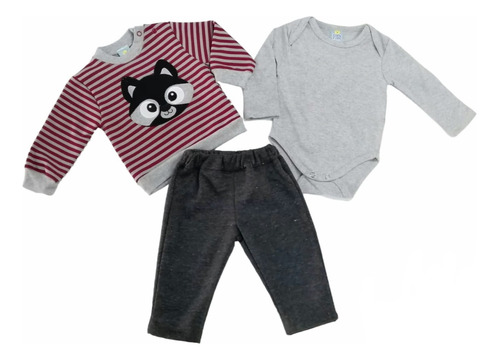 Conjunto Invierno Niño Bebé Pants Tabitas 4216 Con Pañalero