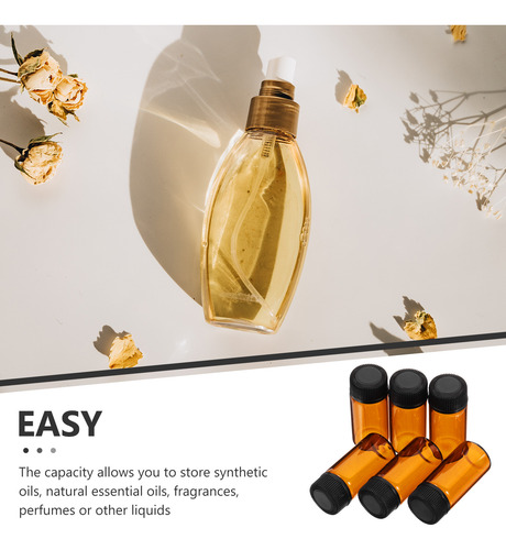 100 Botellas De Aceite Esencial De Vidrio De 3 Ml Con Tapón