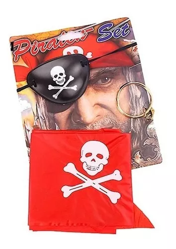 Fantasia de Pirata Caveira Infantil Com Bandana