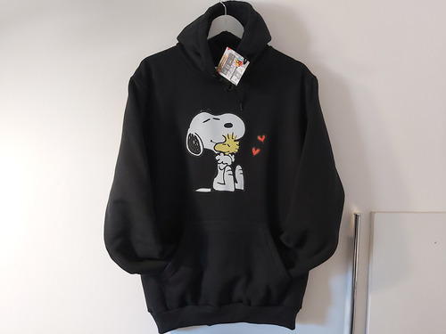 Canguro Negro C Capucha Snoopy & Woodstock 