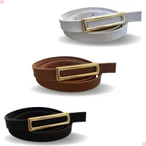 Comprar Cinto Fino Fivela Alongada Feminino Tendência Kit 3 Cintos U