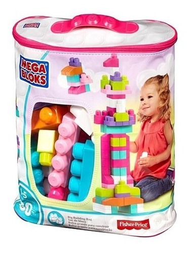 Gran Bolsa De Construcción Rosa Megabloks Dch62