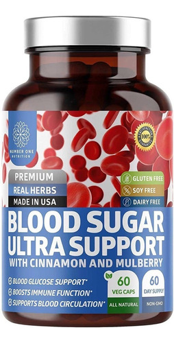 Suplemento Control Glucosa Azúcar, Blood Support 60 Cápsulas Sabor Sin Sabor