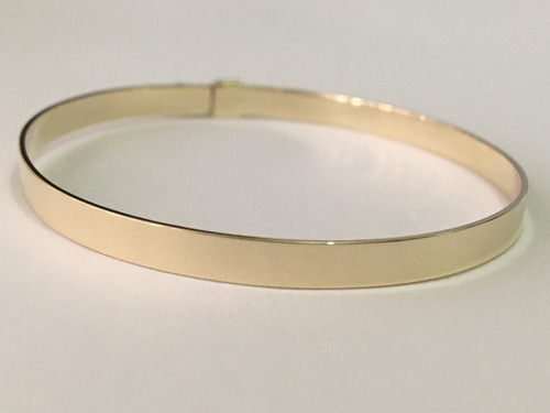 Pulseira Argola, Bracelete Algema Reta 8g Ouro 10k