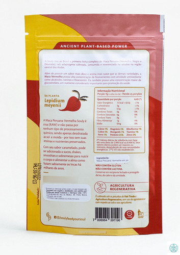 Maca Peruana Vermelha Souly 100g