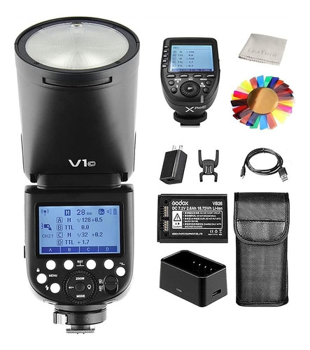 ~? Godox V1-c Flash Con Godox Xpro-c Kit De Accesorios Para 