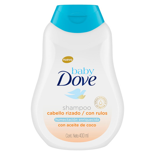 Imagen 1 de 2 de Shampoo Baby Dove Humectación Enriquecida Cabello Rizado en dosificador de 400mL por 1 unidad