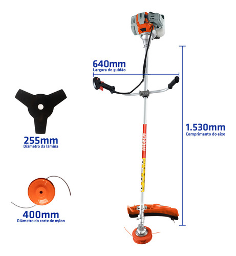 Roçadeira A Gasolina 2hp 51,7cc 2t Skim5200h Intech Machine. (Usado)
