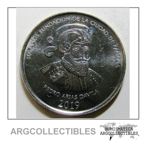 Panama 1/2 Balboa Niquel 2019 Pedro D´avila 500 Aniv Unc