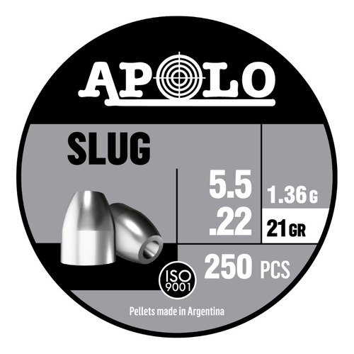 Balines Apolo Slug X250 5,5 Mm .22 21 Gr Aire Comprimido