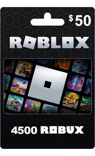 Cartão Gift Card Roblox Vale Presente Carde 50 Reais