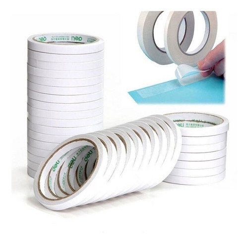 Imagen 1 de 2 de Cinta Doble Faz Doble Cara 0,8 Cm X 10mts Scotch Contacto