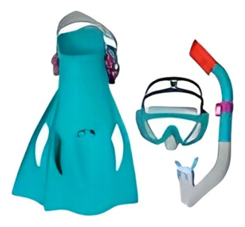 Kit de esnórquel con máscara y patas de aparcamiento duraderas para nadar, color verde