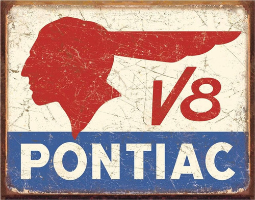 Desperate Enterprises Pontiac V8 Tin - Decoración De Pared D