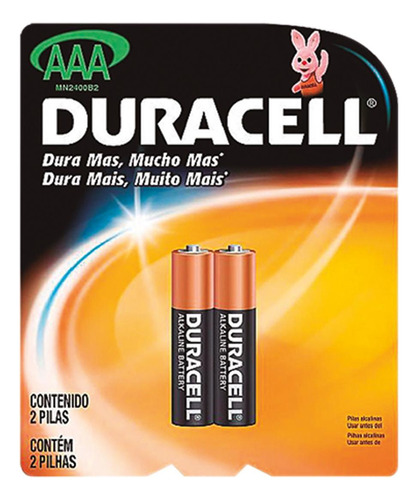 Pilha Alcalina Duracell Palito Aaa2 C/2 - Kit C/12 Peca