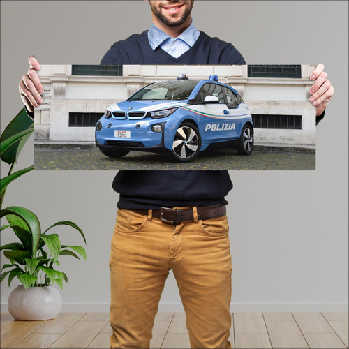 Cuadro 30x80cm Auto 2015 Bmw I3 Polizia 35723 72