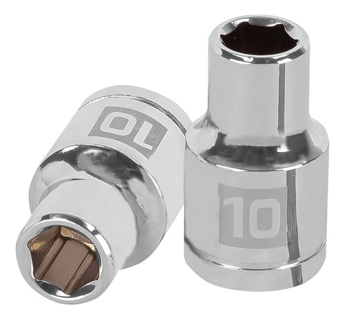 Dado 1/2' 6 Puntas Milimetrico 10 Mm Truper 13260 Color Plateado