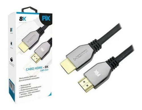 Cabo Hdmi Gold 2.1 8k Hdr 19p 1.5 Metros (ideal Para Games E Realidade Virtual