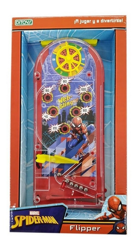 Juego De Mesa Flipper Chico Spiderman Ditoys Ar1 2354 Ellobo