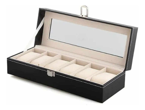  Organizador Porta Reloj Elegante Caja De Lujo De 6 Relojes