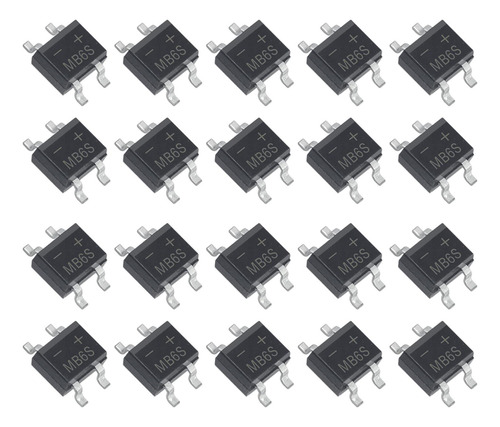3 X 20 Piezas De Rectificadores De Puente De Diodos Mb6s