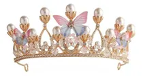 Comprar Diadema De Perlas De Cristal Mariposa Cristal Diamantes De I