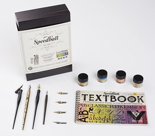 Set De Caligrafia Speedball Collector Plumin Caja Madera