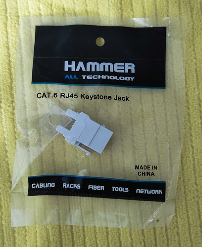 Conector Jack Fêmea Rj45 Cat6e Branca Keystone (com 10 Unid)