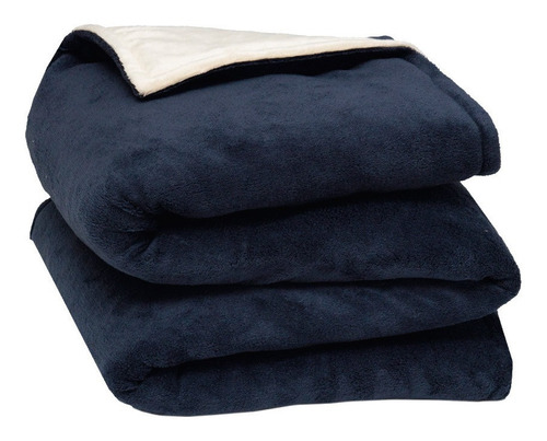 Cobertor Luxe Cuna Azul Microfibra Ultra Suave Baby Inc