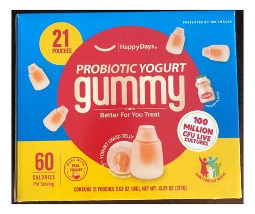 Happy Days Yogurt Gummy Snacks 21 Pouches Importado!