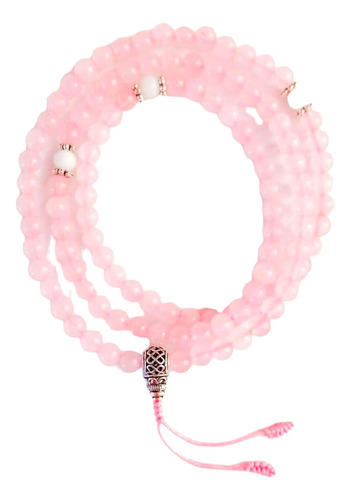 Japa Mala / Rosario Budista Cuarzo Rosa 6mm