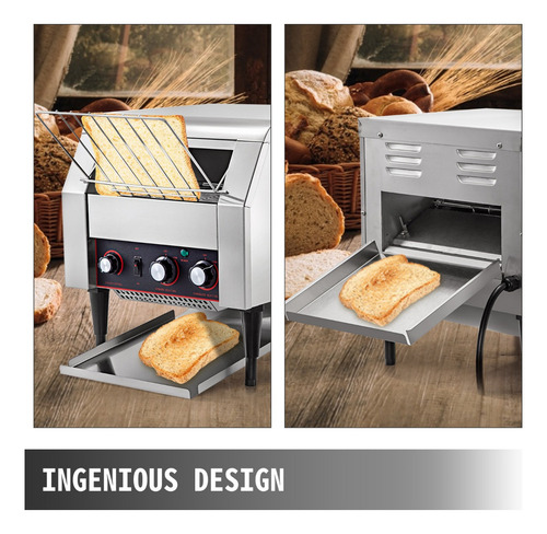 Vevor Horno Comercial Eléctrico Pizza 2600w Tostadora Inox Color Plateado