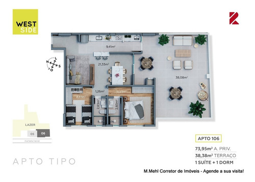 Imagem 21 de 30 de Cobertura Com 2 Dormitórios À Venda Com 185.91m² Por R$ 960.000,00 No Bairro Mercês - Curitiba / Pr - M2me-wsrc1006