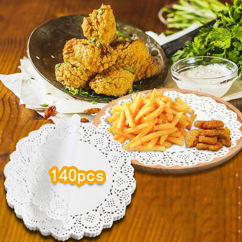140 Piezas Doilies Decoración De La Mesa Papel 85 Pulgadas