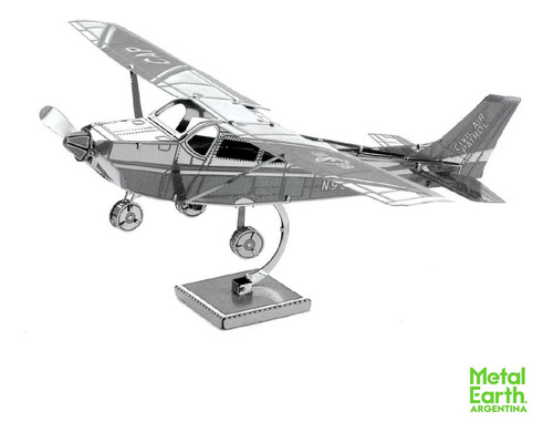 Maqueta Metalica Metal Earth Argentina Cessna Skyhawk 3d