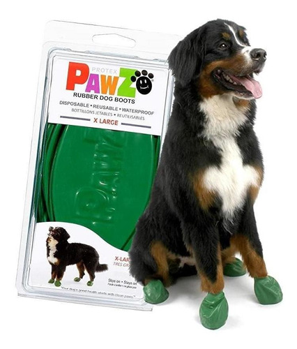 Sapatinho Para Pet Cachorro Pawz Bota Verde Tam Gg - 4un