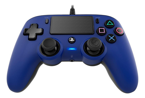 Imagen 1 de 6 de Control joystick Nacon Wired Compact Controller for PS4 negro y azul