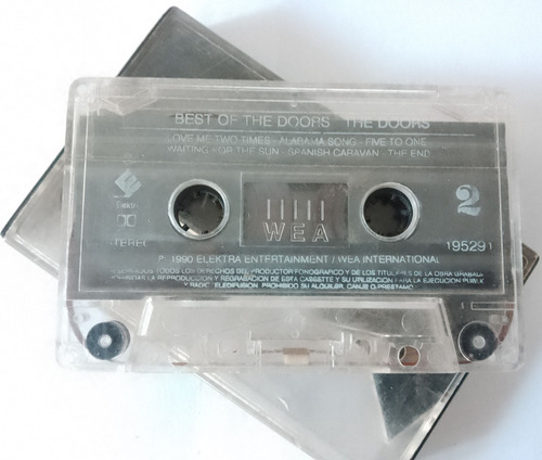 Best Of The Doors Cassette Original Sin Carátula Ver Detalle