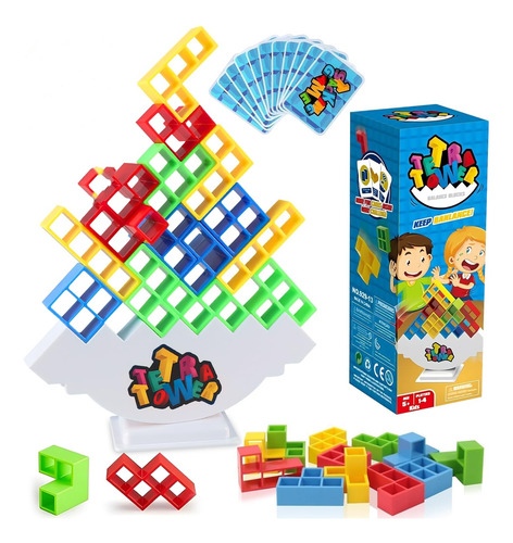 Juego Equilibrio Torre Tetra,64pcs Bloque Construcción