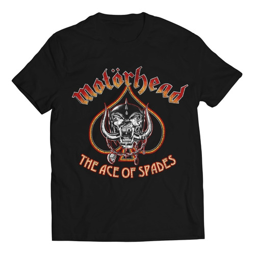 Camiseta Oficial Motorhead Ace Vintage Logo Rock Activity